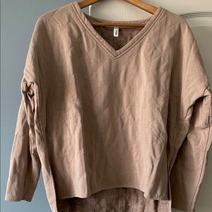 Wishlist Quilted Pullover in Taupe